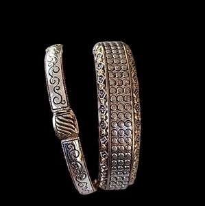 Bracelets,  2 of them silver and gold accent resembles Brighton LOT 585